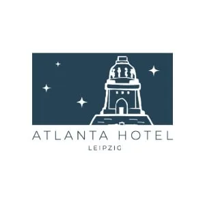 Das Leipziger Oktoberfest Partner Logos 2025 Atlanta Hotel Leipzig Logo mit Völkerschlachtdenkmal